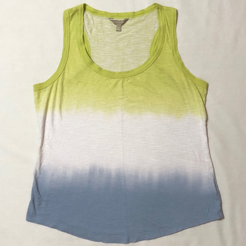 Banana Republic Ombré Tie-Dye Racerback Tank - L